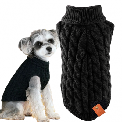SWETEREK dla psa ubranko LUI CZARNY sweter
